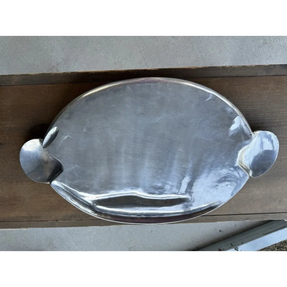 Vintage Arthur Court 1986 Scallop Shell Serving Platter Aluminum Serving Tray